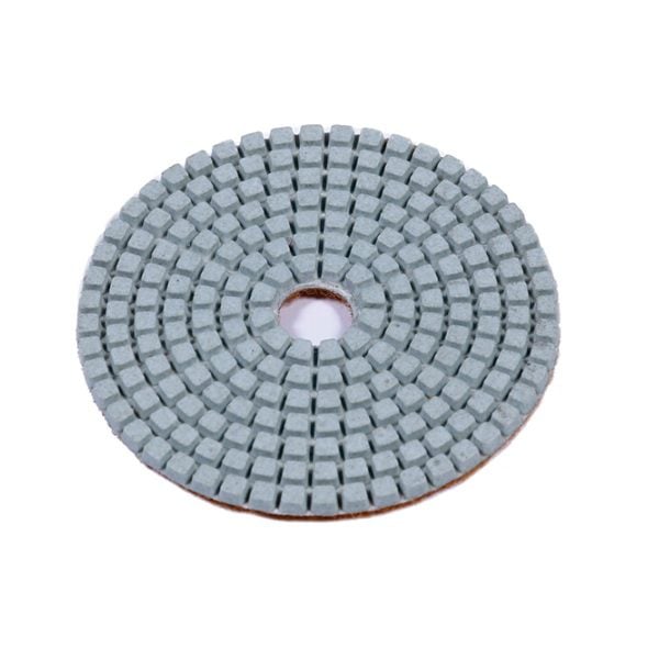 Eco Range - Stone - 100 mm X 3 mm White Resin Polishing Pads - Wet Polishing Only