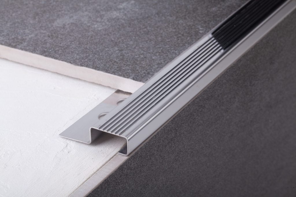Tile-In Stair Nosings Grade 304 Stainless Steel