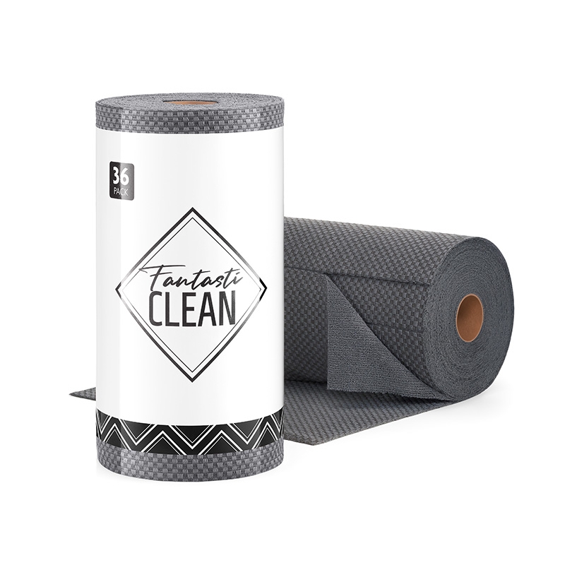 FantastiCLEAN - Double sided Microfiber Cloths, Grey, 36pcs/roll