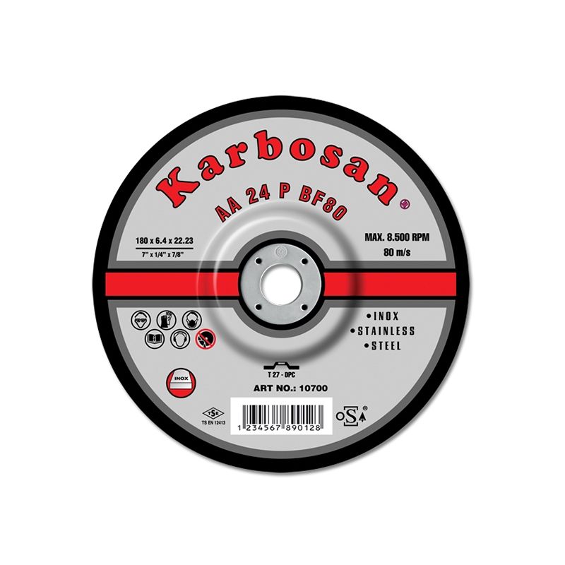 Karbosan - Inox Grinding Disc, Depressed Centre, Type 27