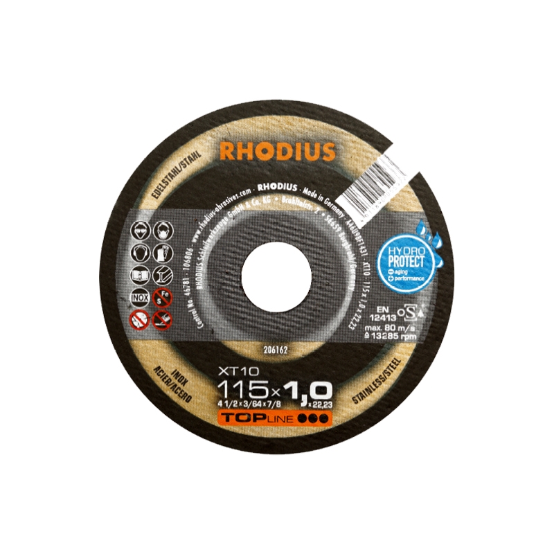 Rhodius - XT10 Extra Thin Inox Cutting Disc, Flat, Type 41